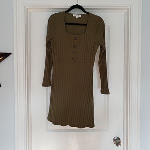 Olive Green lightweight sweater dress